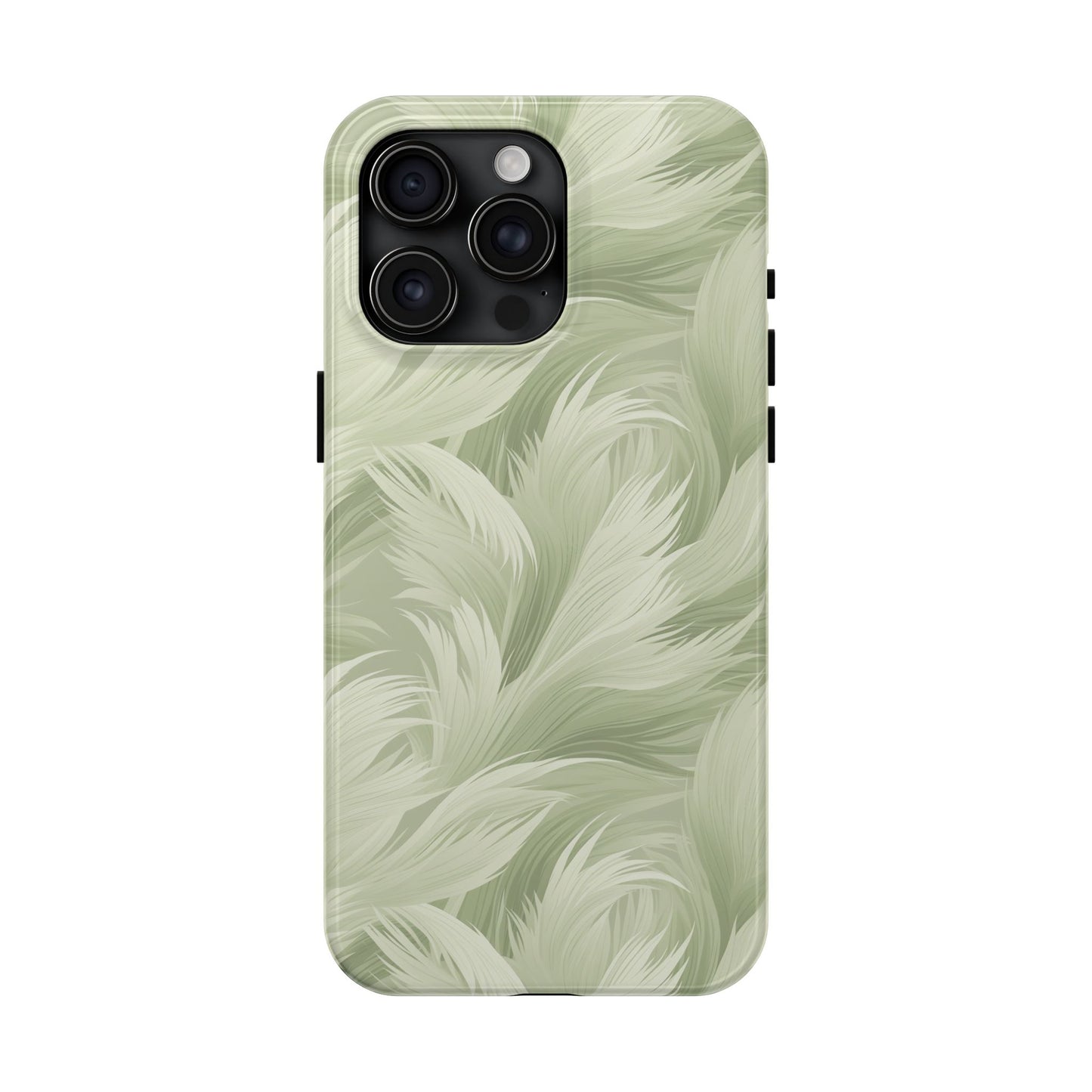 Feathered sage green Abstract Phone Case iPhone compatible