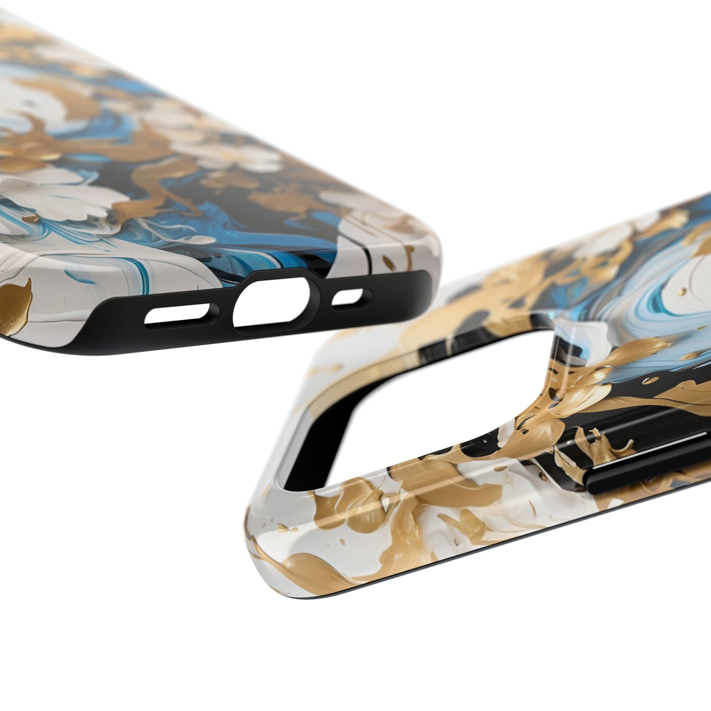 Blue & gold abstract Tough Phone Cases iPhone accessories