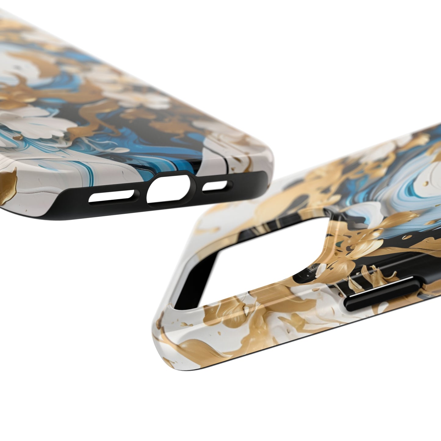Blue & gold abstract Tough Phone Cases iPhone accessories