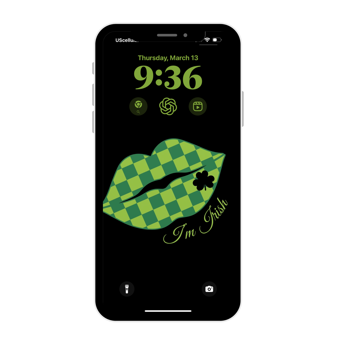 I'm Irish St. Patrick's Day wallpaper iPhone lock screen art digital download