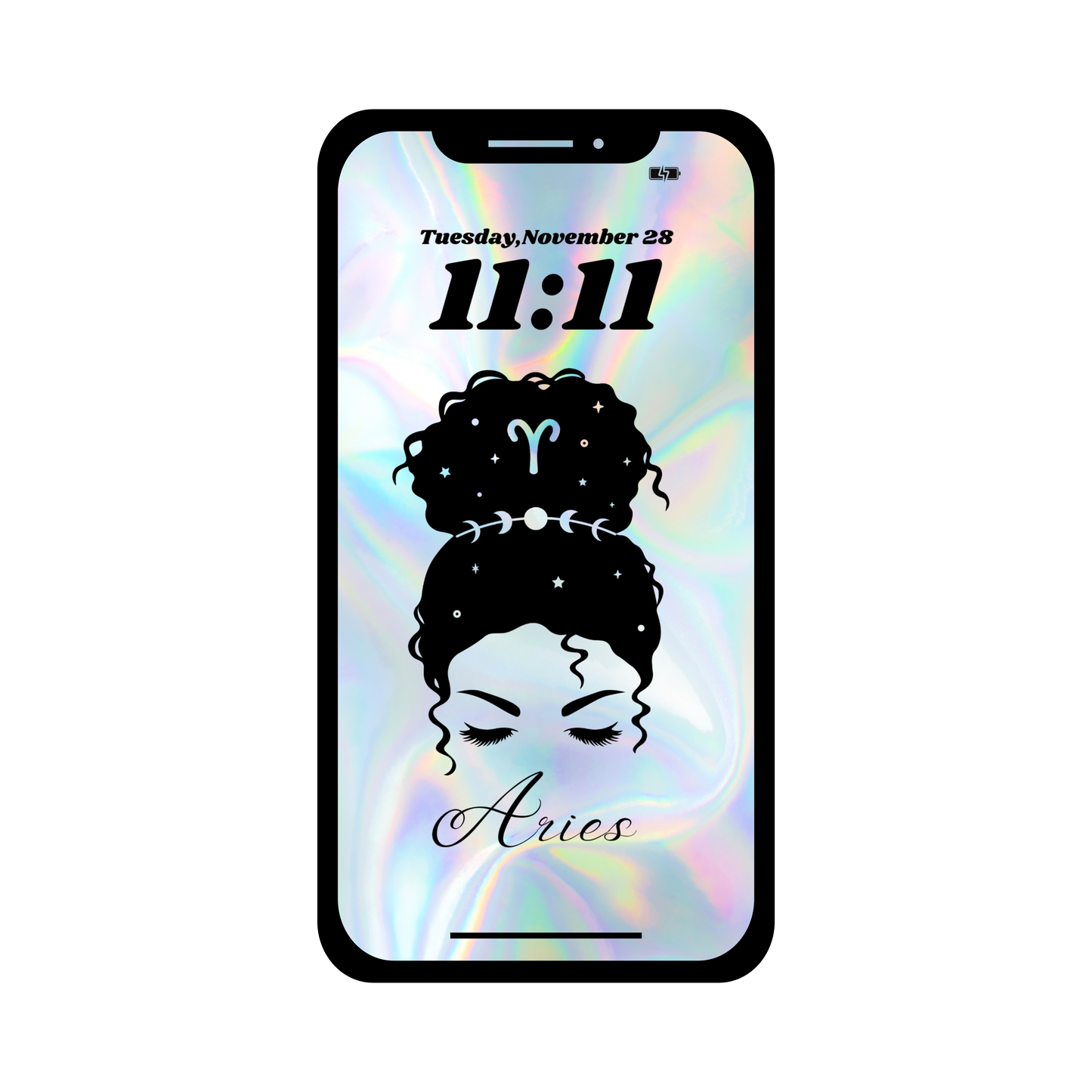 Aries Queen phone wallpaper iPhone art digital download