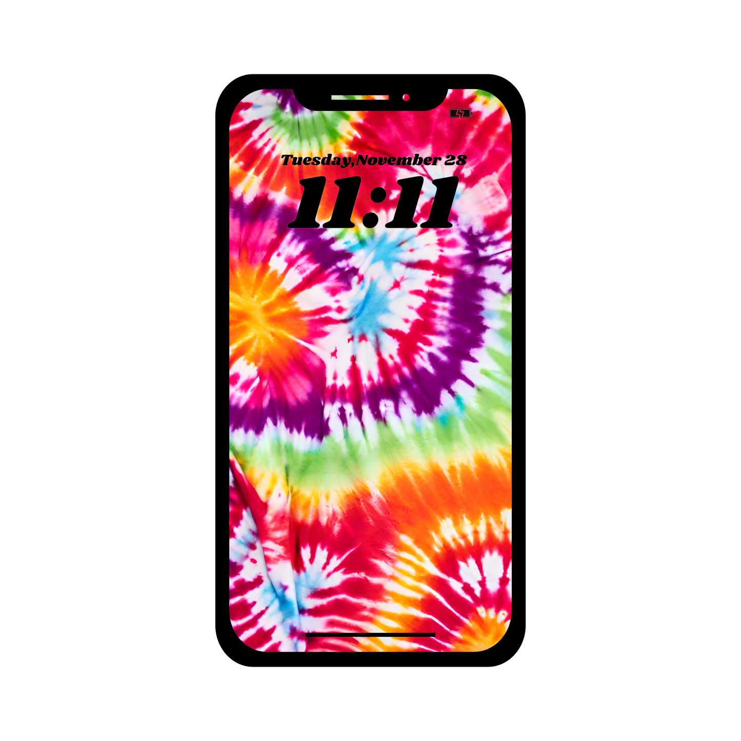 Tie-dye phone wallpaper iPhone lock screen art digital download