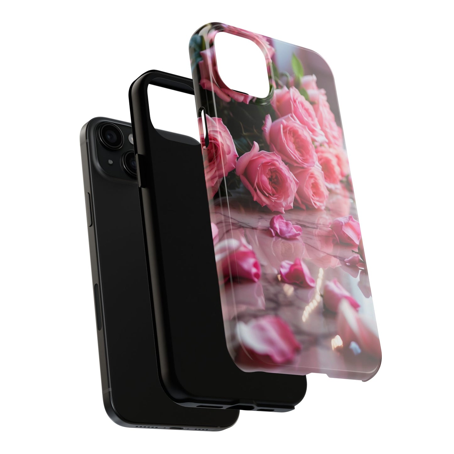 pink petals, floral iPhone Cover, flower Accessory, Cute Phone Protector, seasonal Tech