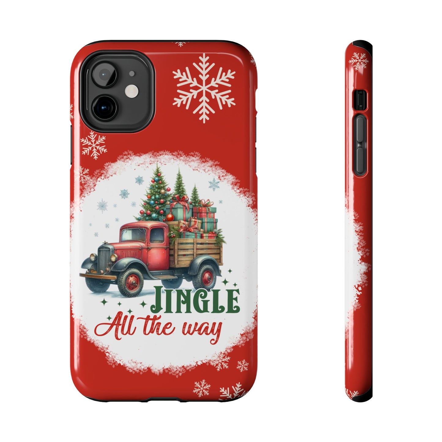 Christmas farm truck iPhone 16 Case, Christmas iPhone Cover, Festive Holiday Accessory, Cute Xmas Phone Protector, Winter Santa Tech