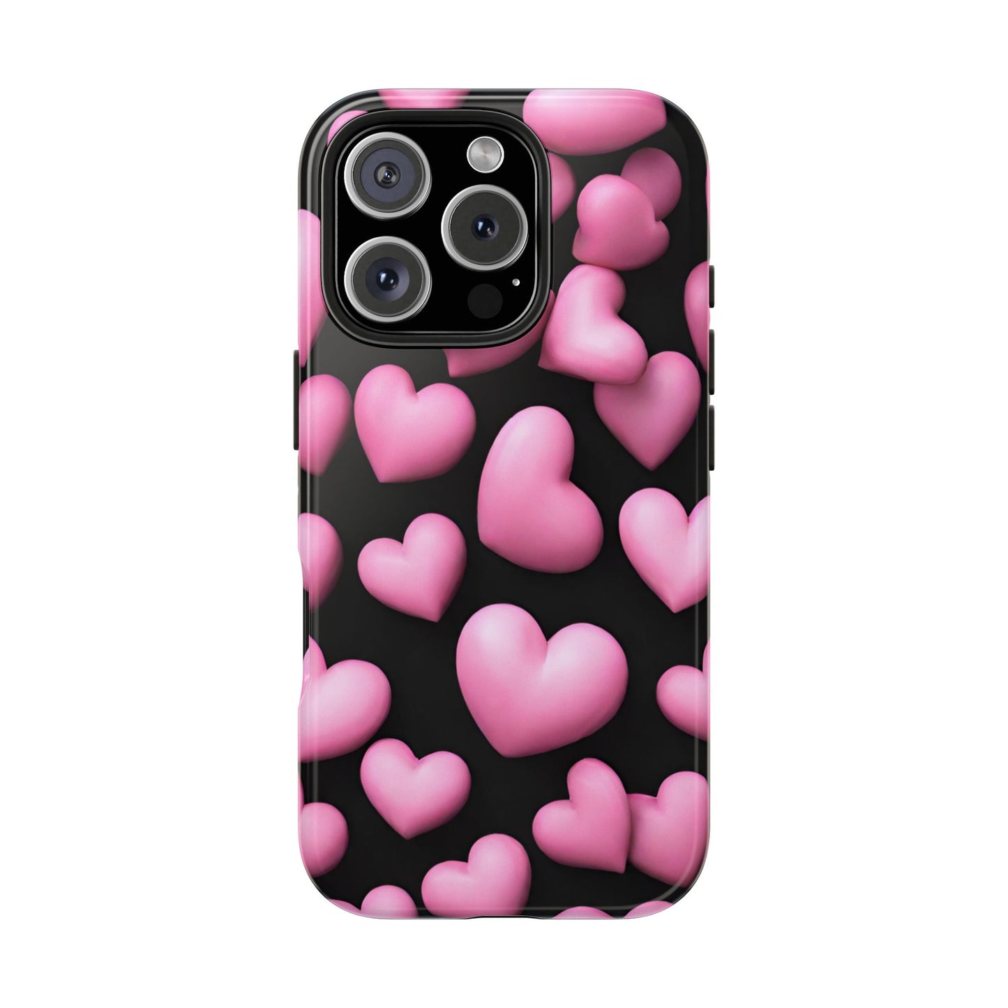 Pink bubble hearts-Valentines day iPhone case- Romantic & stylish design