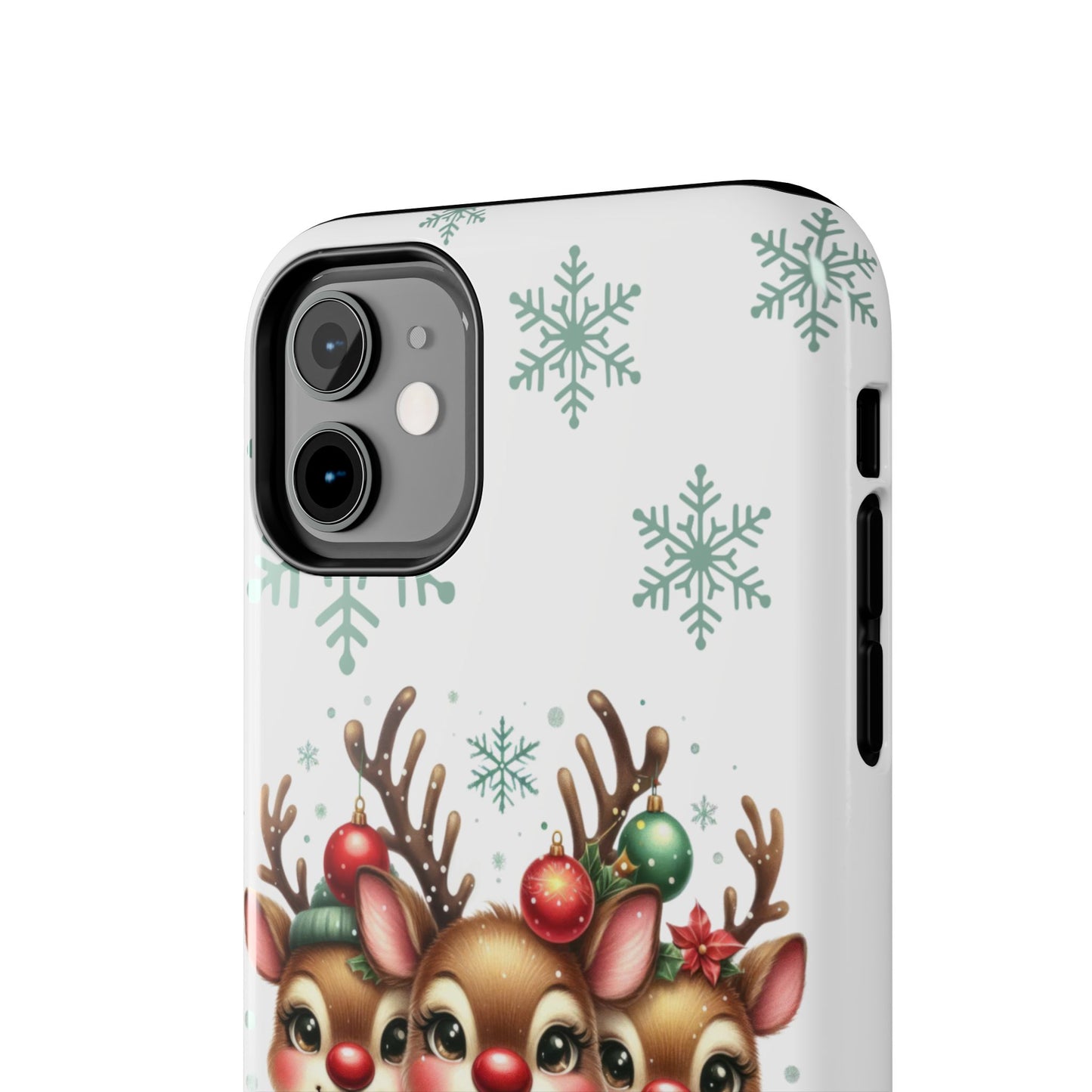 Festive reindeer Christmas iPhone 16 Case, Christmas iPhone Cover, Festive Holiday Accessory, Cute Xmas Phone Protector, Winter Santa Tech