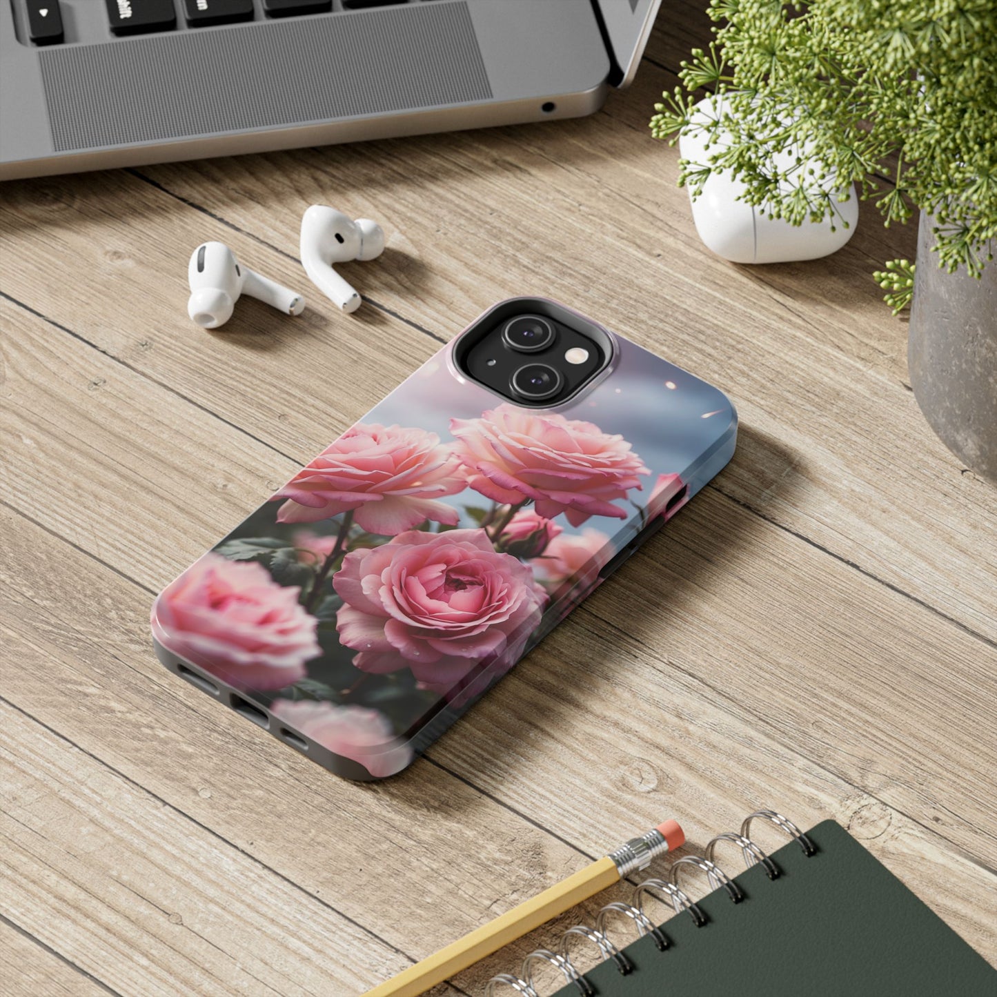 pink roses, floral iPhone Cover, flower Accessory, Cute Phone Protector, seasonal Tech