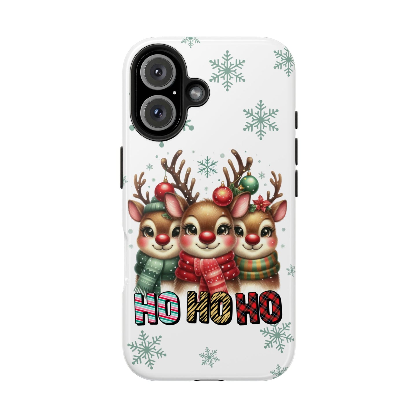 Festive reindeer Christmas iPhone 16 Case, Christmas iPhone Cover, Festive Holiday Accessory, Cute Xmas Phone Protector, Winter Santa Tech