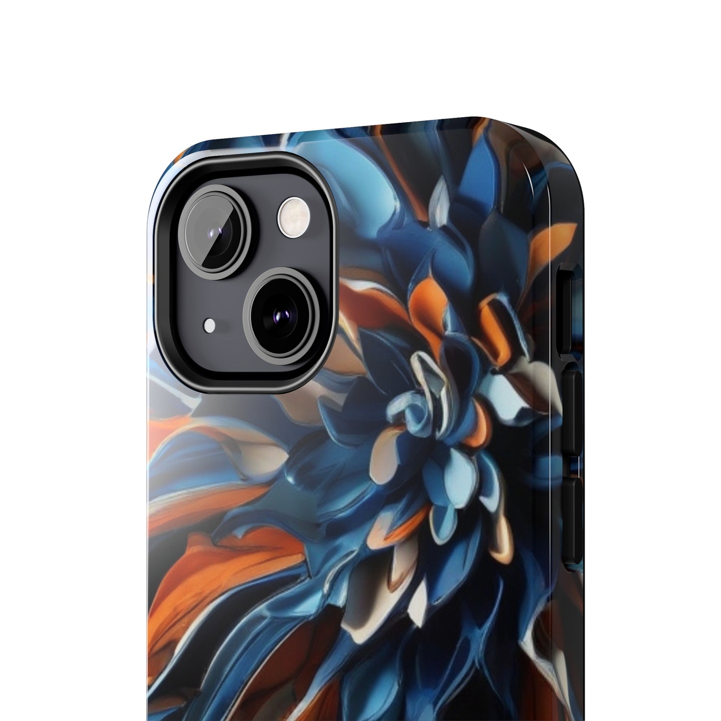 Blue & orange abstract art Tough iPhone Case iphone 14 accessories