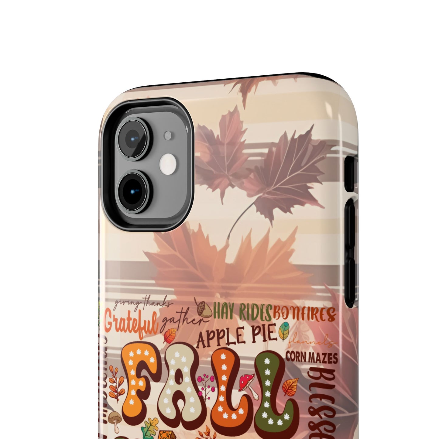 Fall Vibes iPhone 16 Case, Fall iPhone Cover, Festive Holiday Accessory, Cute fall Phone Protector, seasonal Tech