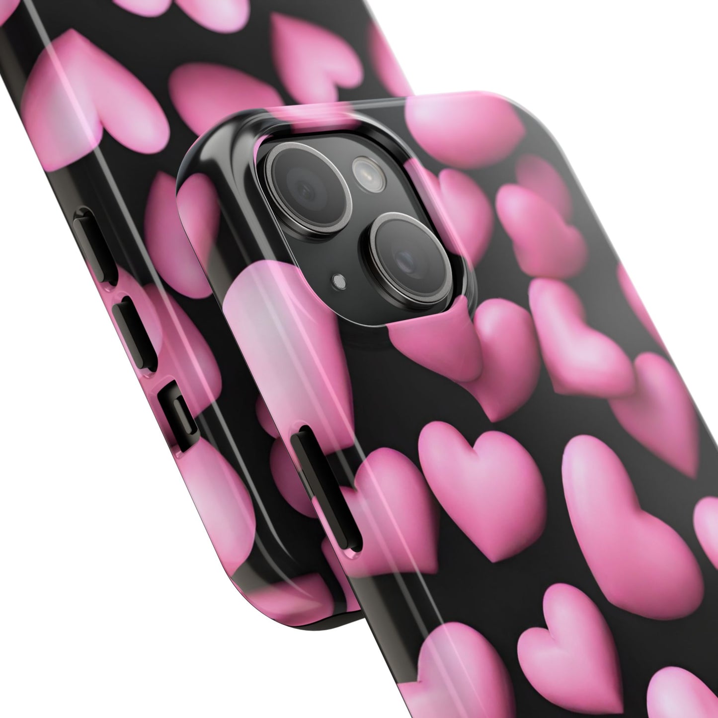 Pink bubble hearts-Valentines day iPhone case- Romantic & stylish design