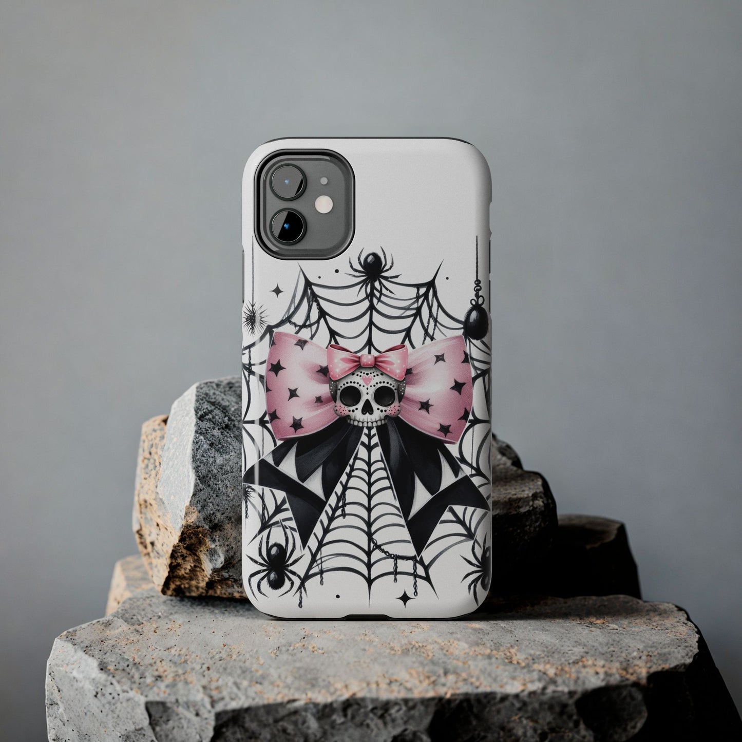 Skull & Bows Halloween themed iPhone case Models 11-15
