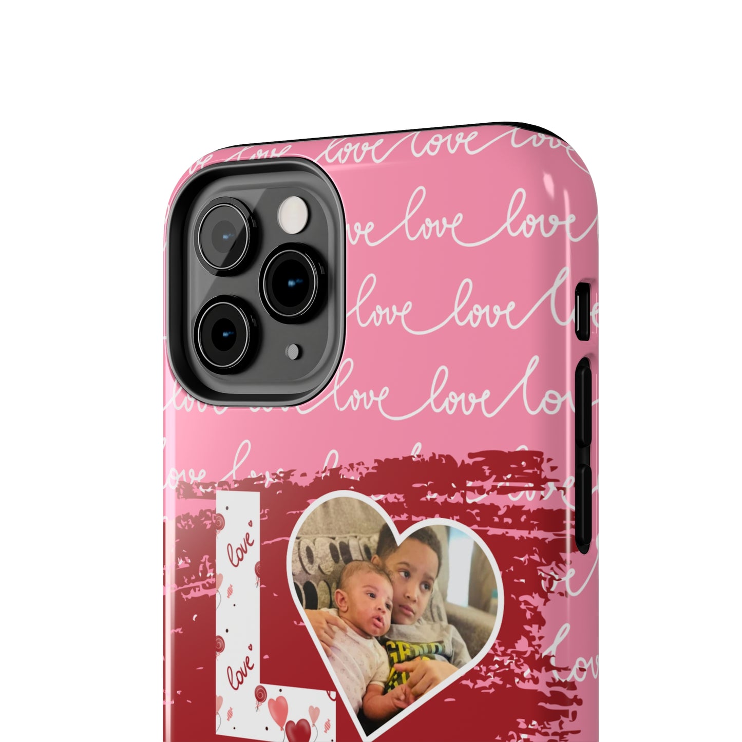 Personalized LOVE custom photo valentines style cute protective cover compatible with iPhone 15