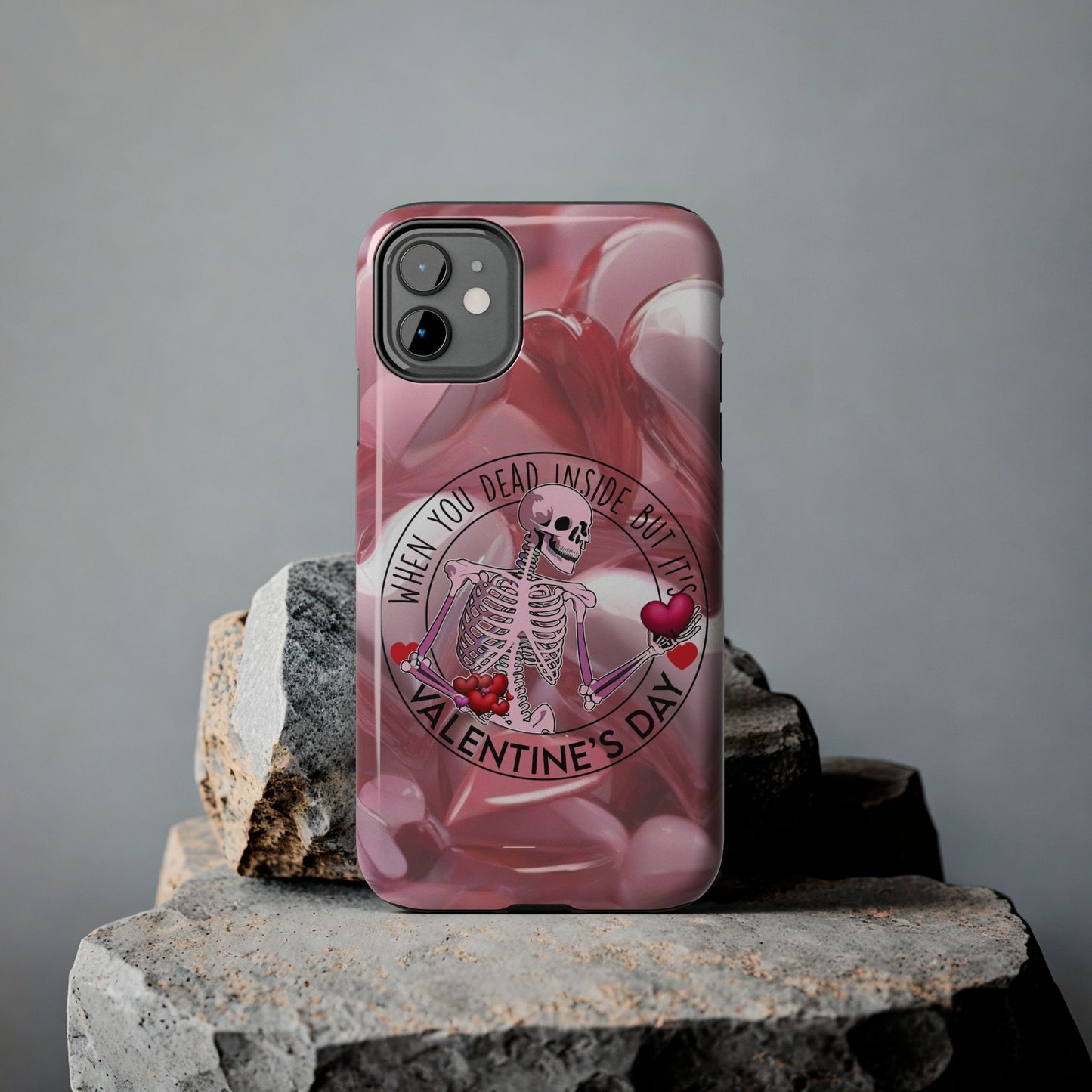 When you dead inside but it's Valentines day-Valentines day iPhone case- funny & anti valentines design