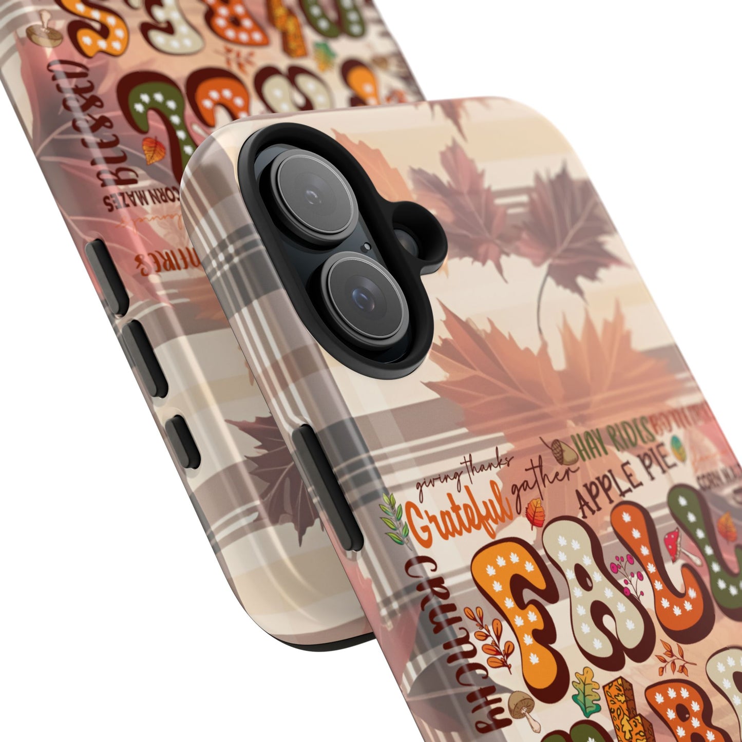 Fall Vibes iPhone 16 Case, Fall iPhone Cover, Festive Holiday Accessory, Cute fall Phone Protector, seasonal Tech