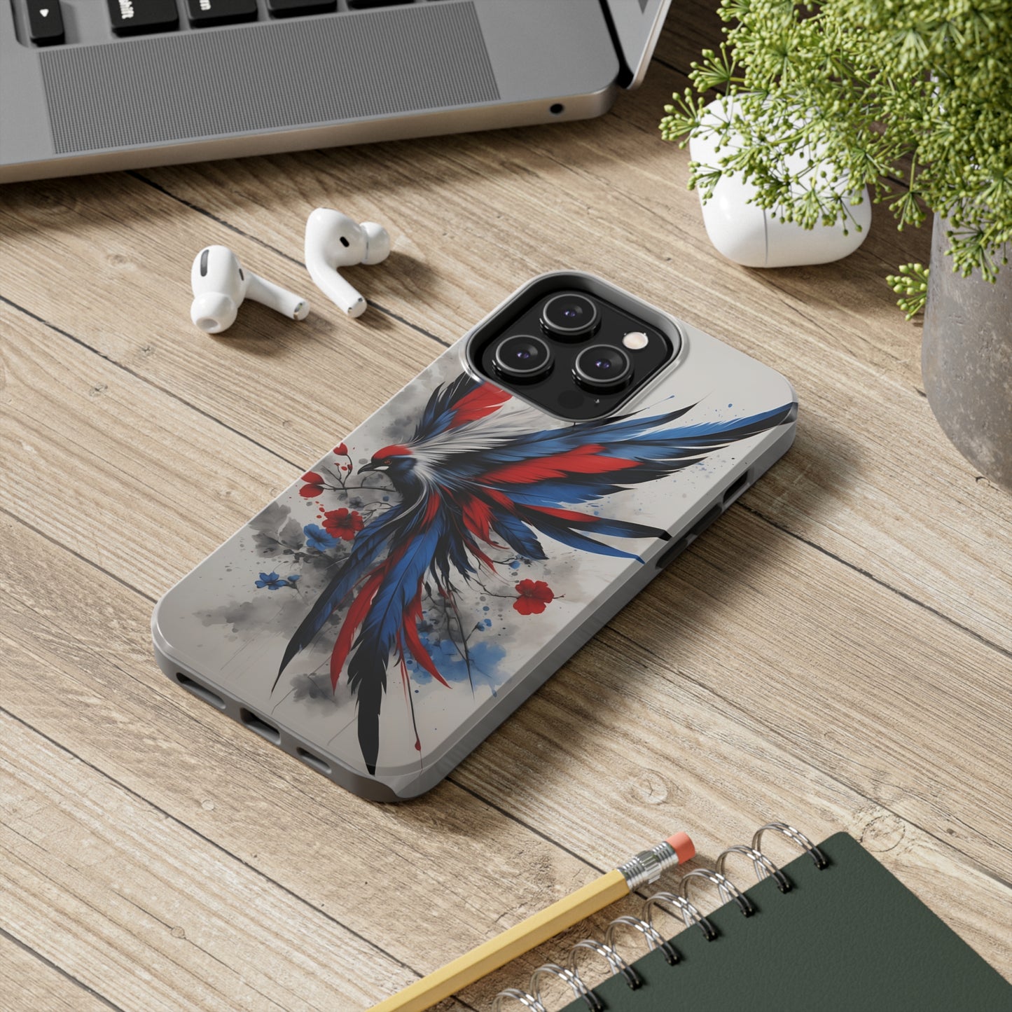 Beautiful & mystical watercolor bird/ tough iPhone case/ iPhone accessories/ Nature