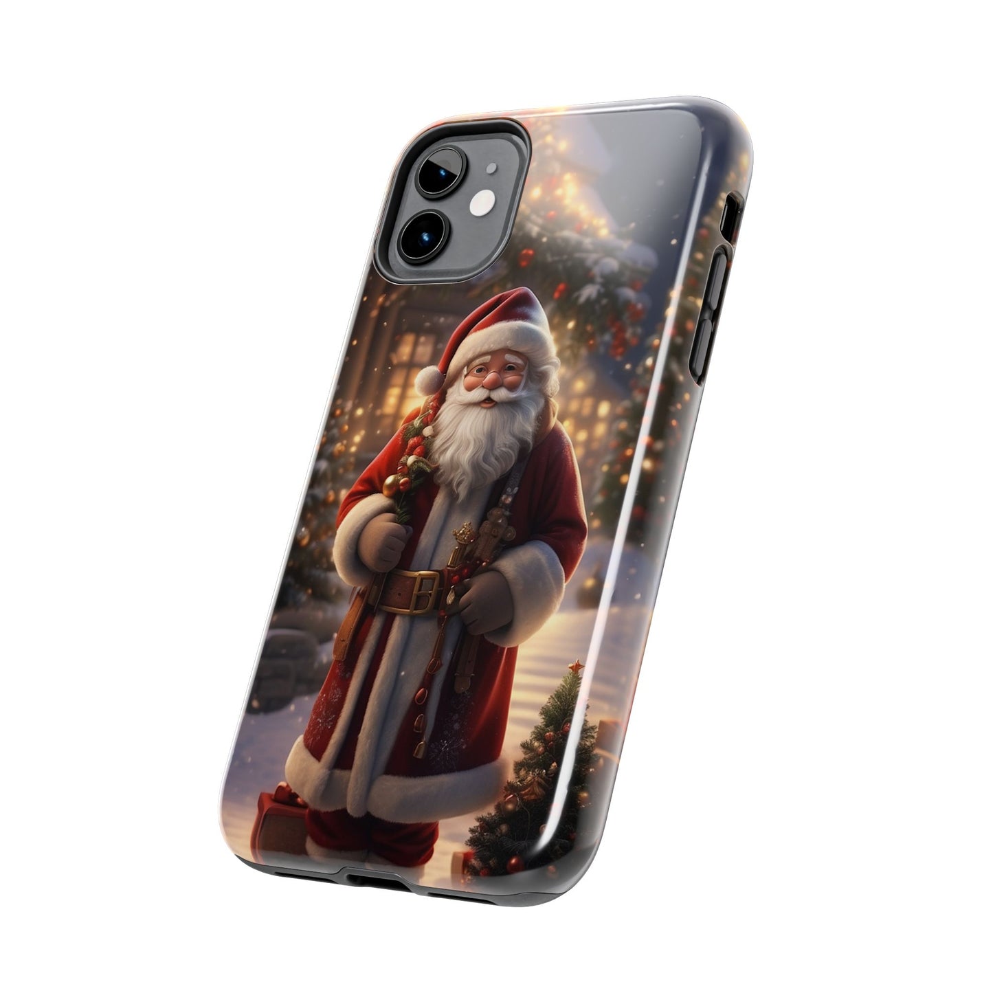 Vintage Christmas Santa iPhone case. Compatible with iPhone models 11-15 including all mini, plus, pro & pro max. Custom phone case for smartphones. design for Girls, Woman