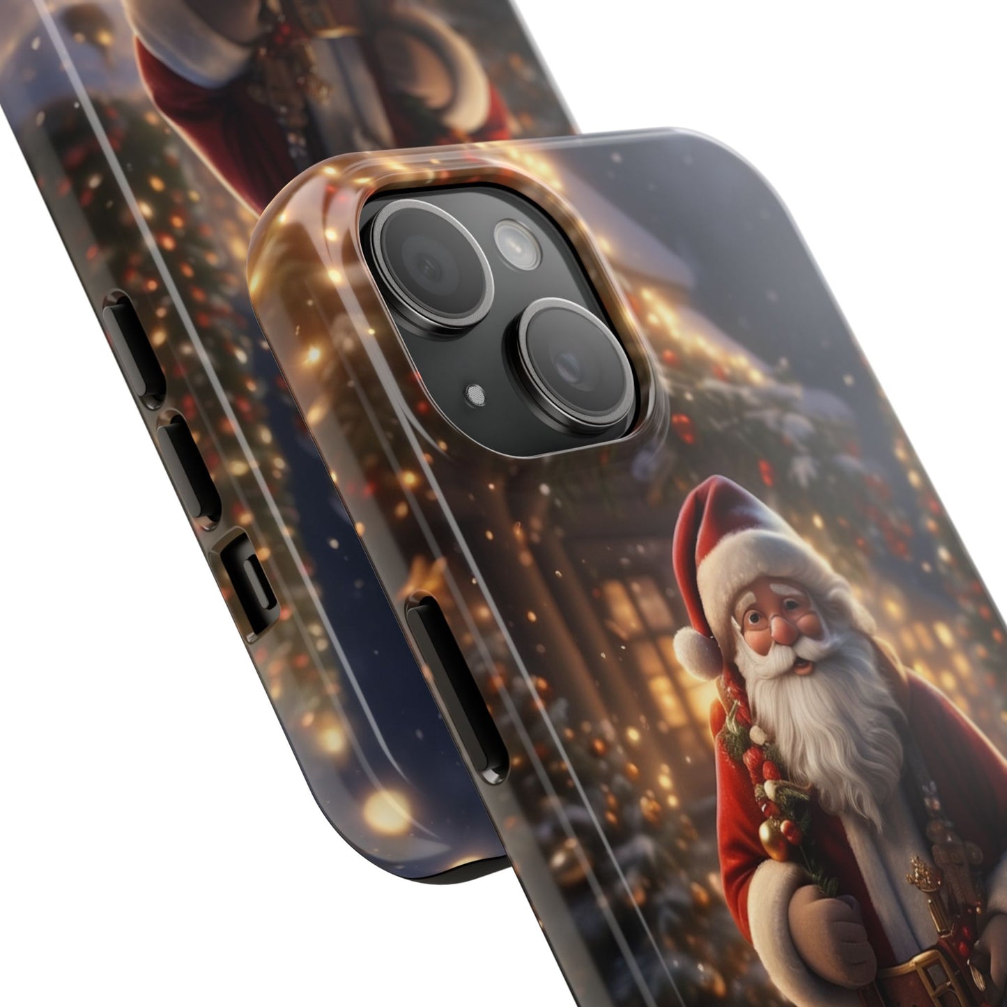 Vintage Christmas Santa iPhone case. Compatible with iPhone models 11-15 including all mini, plus, pro & pro max. Custom phone case for smartphones. design for Girls, Woman
