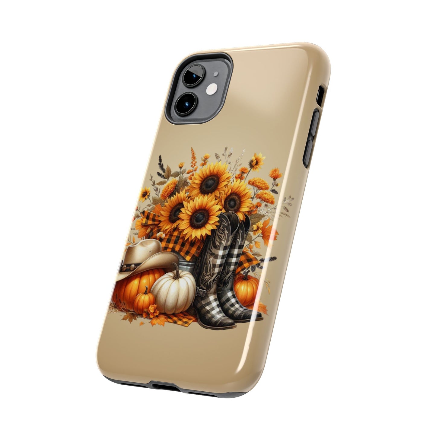 Cute fall cowgirl, fall iPhone Cover, Festive Holiday Accessory, Cute fall Phone Protector, seasonal Tech