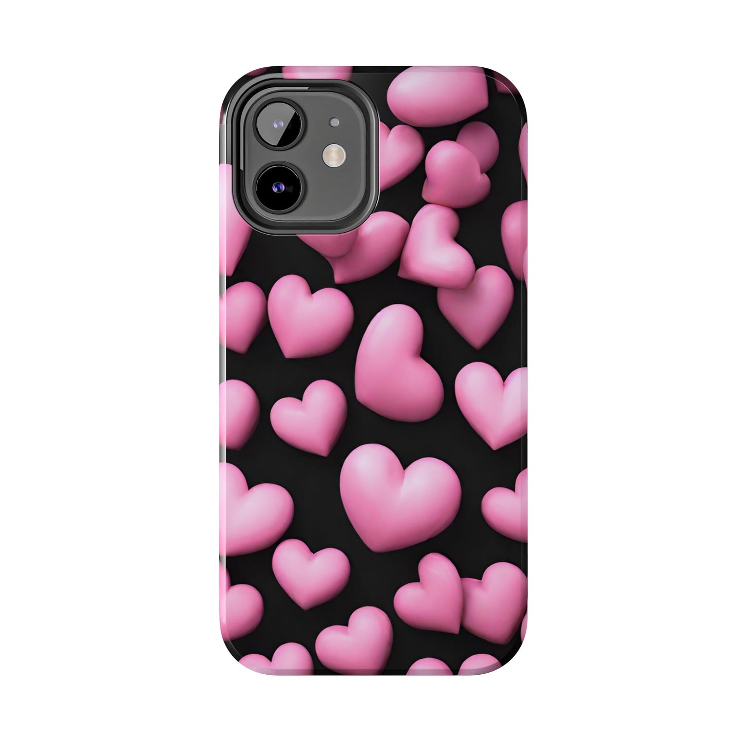 Pink bubble hearts-Valentines day iPhone case- Romantic & stylish design