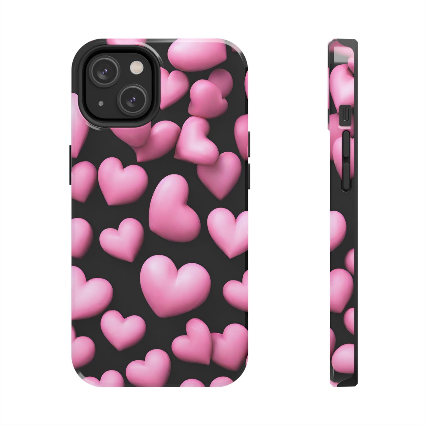 Pink bubble hearts-Valentines day iPhone case- Romantic & stylish design