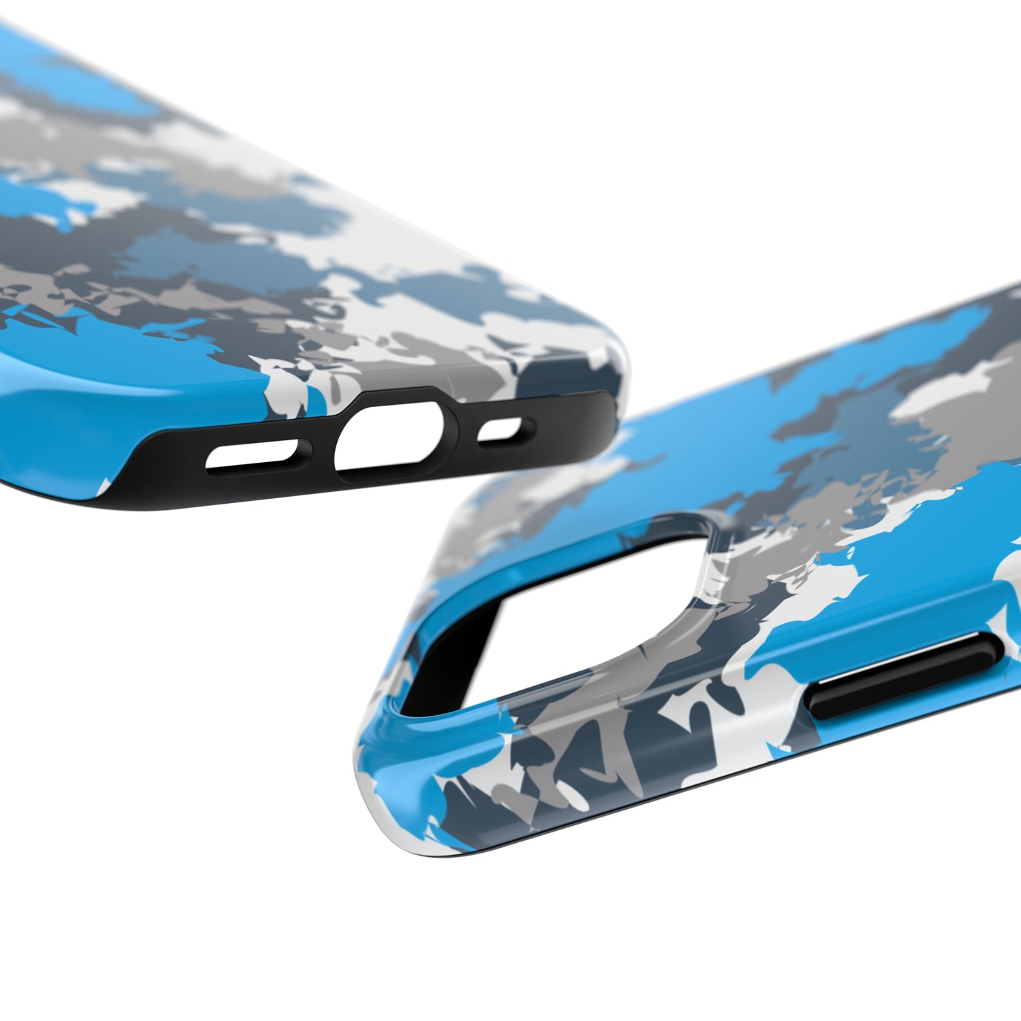 Blue & grey camo phone case iPhone 15 accessories