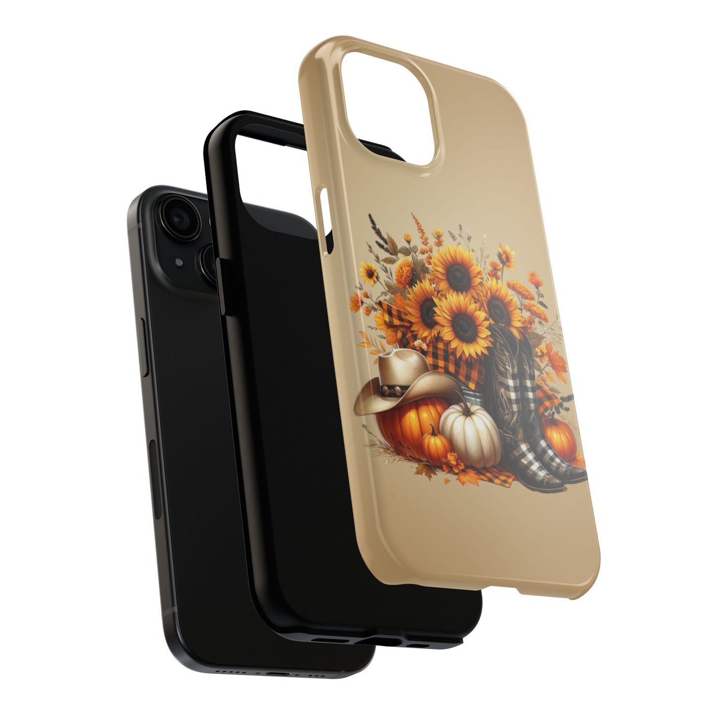 Cute fall cowgirl, fall iPhone Cover, Festive Holiday Accessory, Cute fall Phone Protector, seasonal Tech