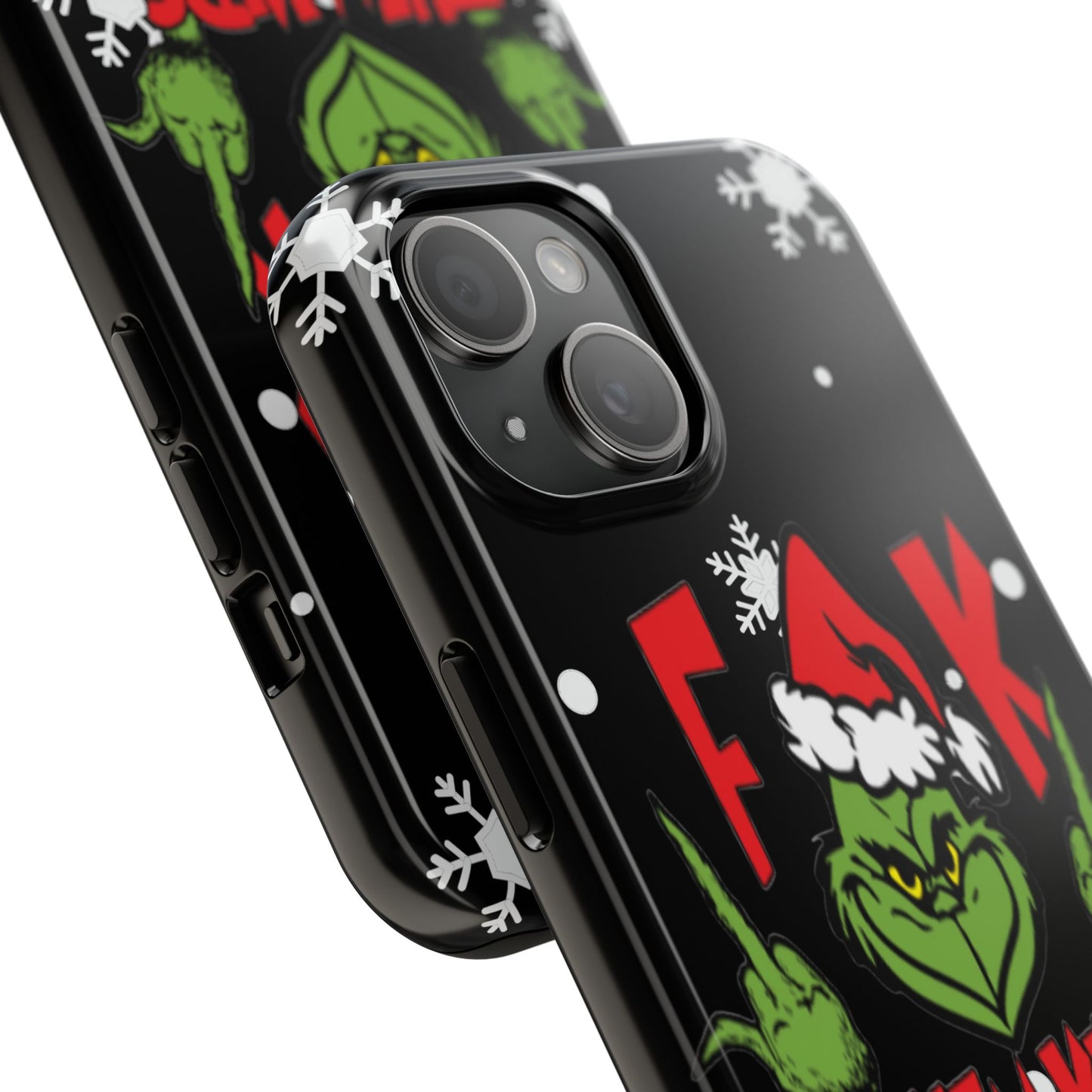 Sarcastic funny "F them kids" iPhone 16 Case, Christmas iPhone Cover, Festive Holiday Accessory, Cute Xmas Phone Protector, Winter Santa Tech