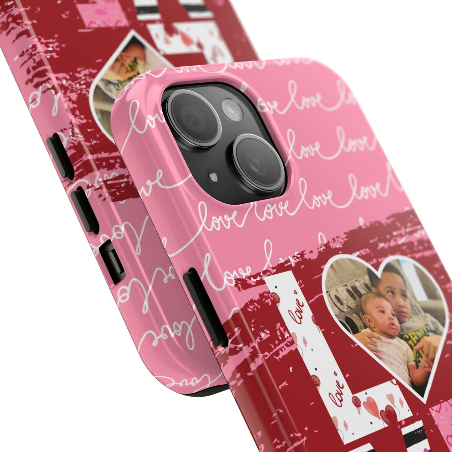Personalized LOVE custom photo valentines style cute protective cover compatible with iPhone 15