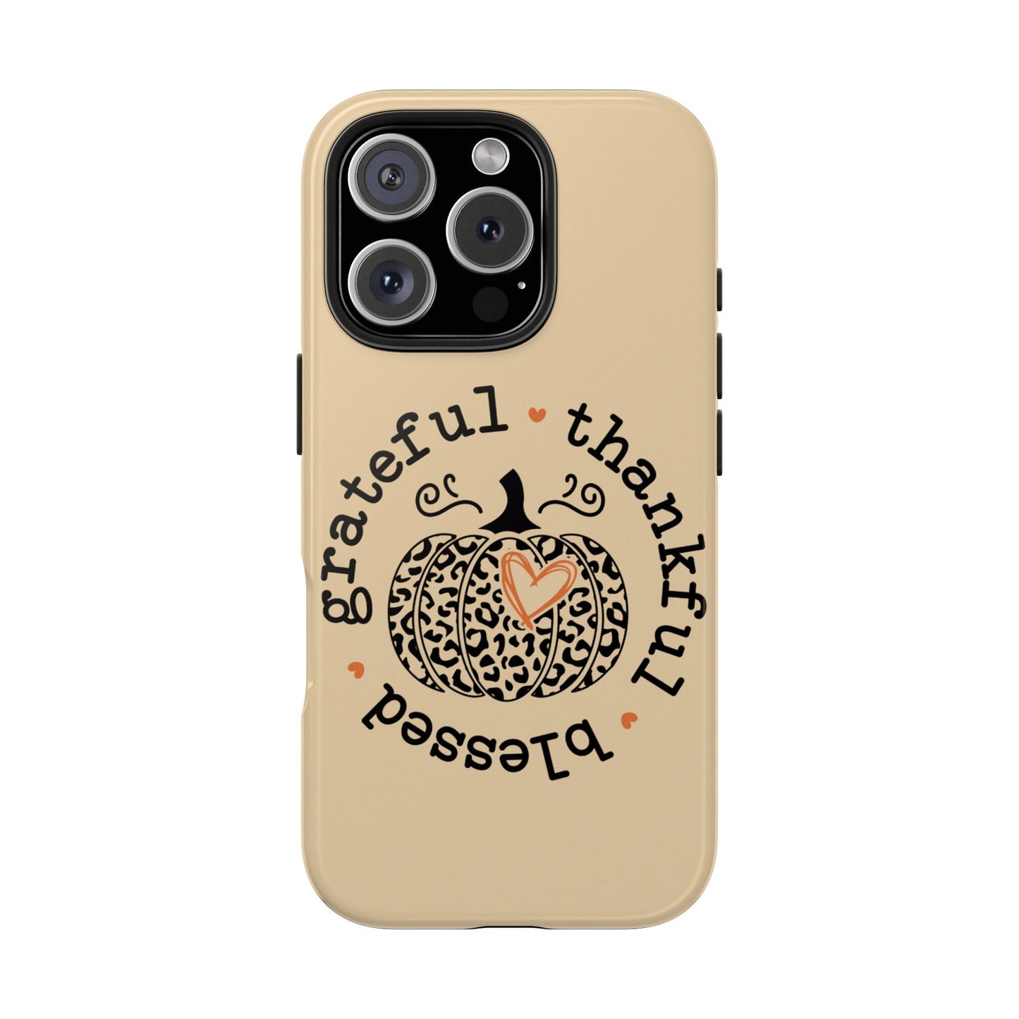 Grateful & Blessed iPhone 16 Case, Fall iPhone Cover, Festive Holiday Accessory, Cute fall Phone Protector, seasonal Tech