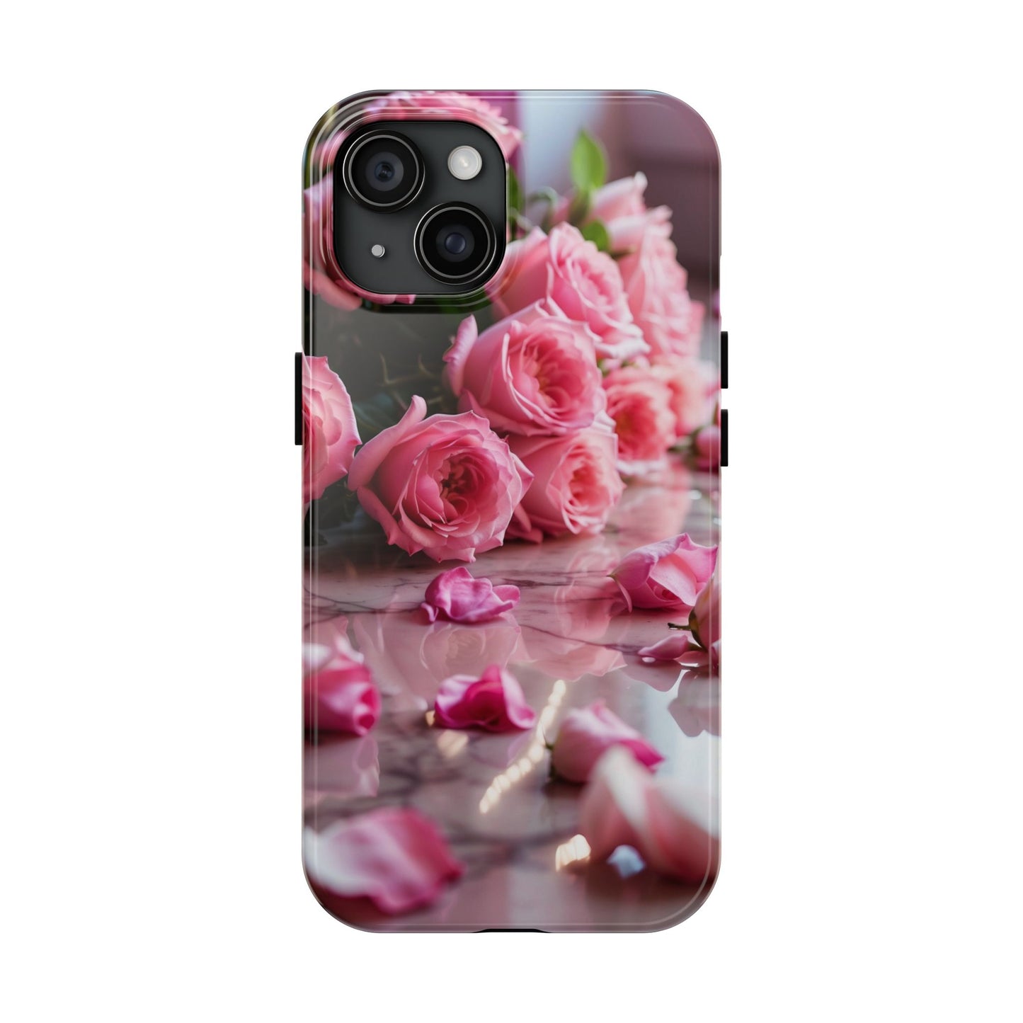 pink petals, floral iPhone Cover, flower Accessory, Cute Phone Protector, seasonal Tech