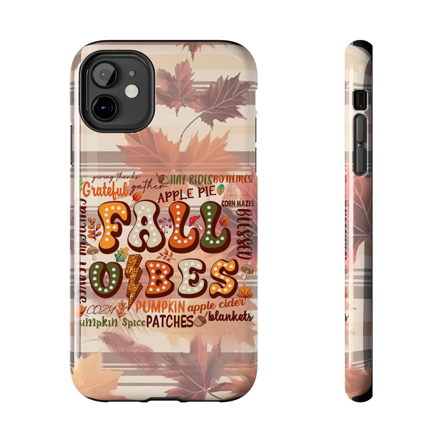 Fall Vibes iPhone 16 Case, Fall iPhone Cover, Festive Holiday Accessory, Cute fall Phone Protector, seasonal Tech