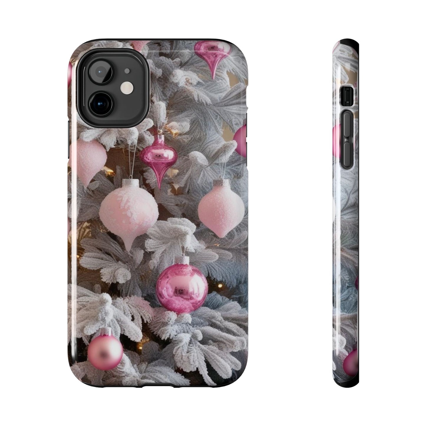 Pink Christmas iPhone 16 Case, Christmas iPhone Cover, Festive Holiday Accessory, Cute Xmas Phone Protector, Winter Santa Tech