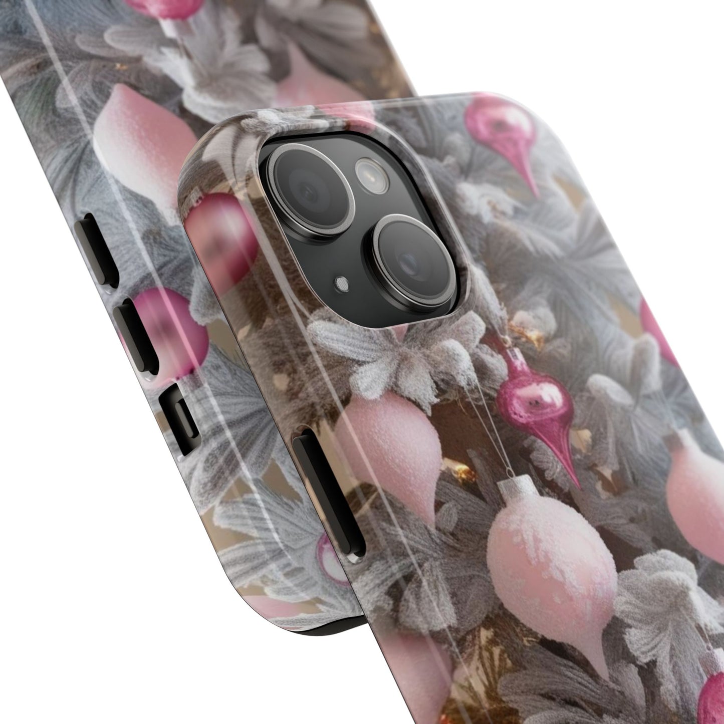 Pink Christmas iPhone 16 Case, Christmas iPhone Cover, Festive Holiday Accessory, Cute Xmas Phone Protector, Winter Santa Tech