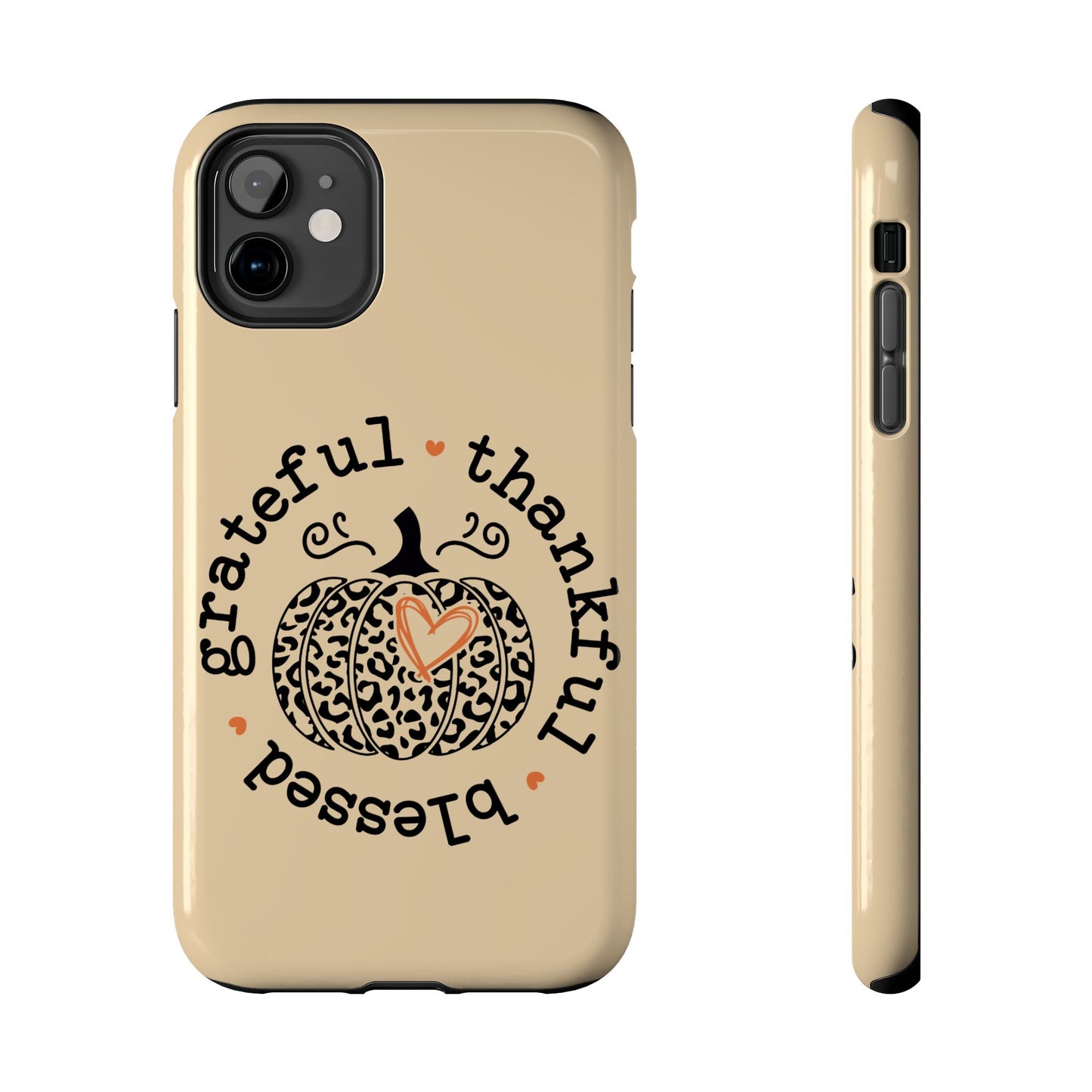 Grateful & Blessed iPhone 16 Case, Fall iPhone Cover, Festive Holiday Accessory, Cute fall Phone Protector, seasonal Tech