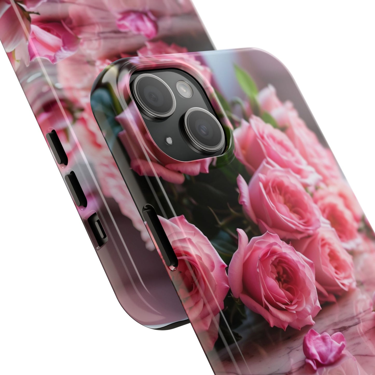 pink petals, floral iPhone Cover, flower Accessory, Cute Phone Protector, seasonal Tech