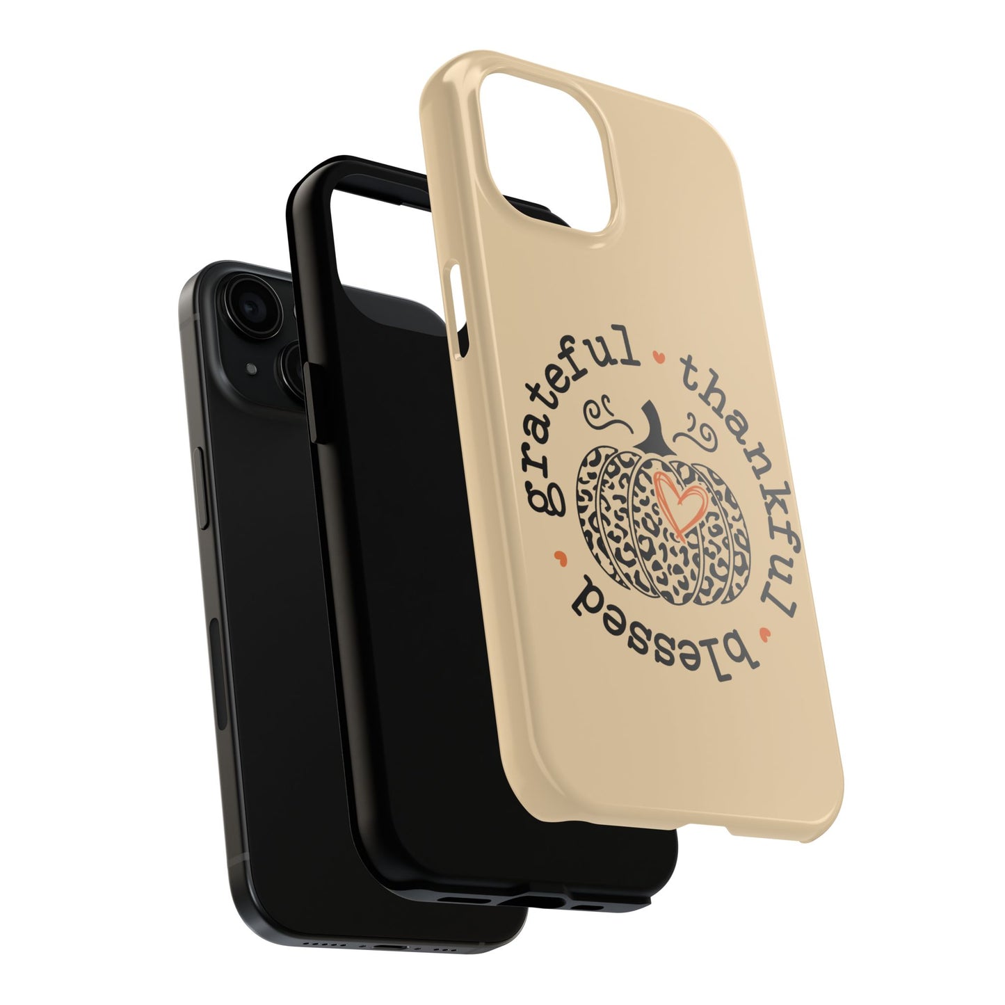Grateful & Blessed iPhone 16 Case, Fall iPhone Cover, Festive Holiday Accessory, Cute fall Phone Protector, seasonal Tech