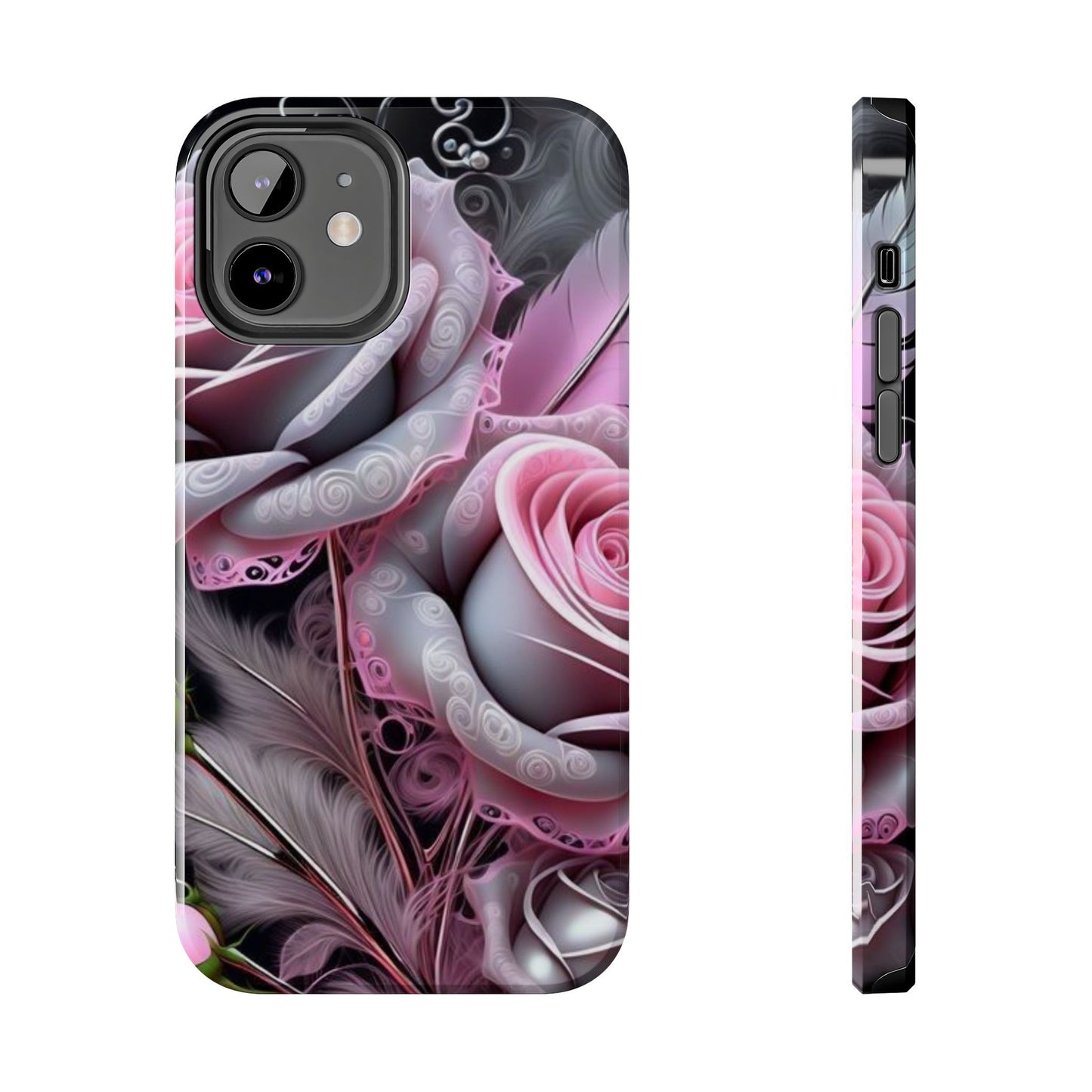 Tattoo rose, floral iPhone Cover, flower Accessory, Cute Phone Protector, seasonal Tech