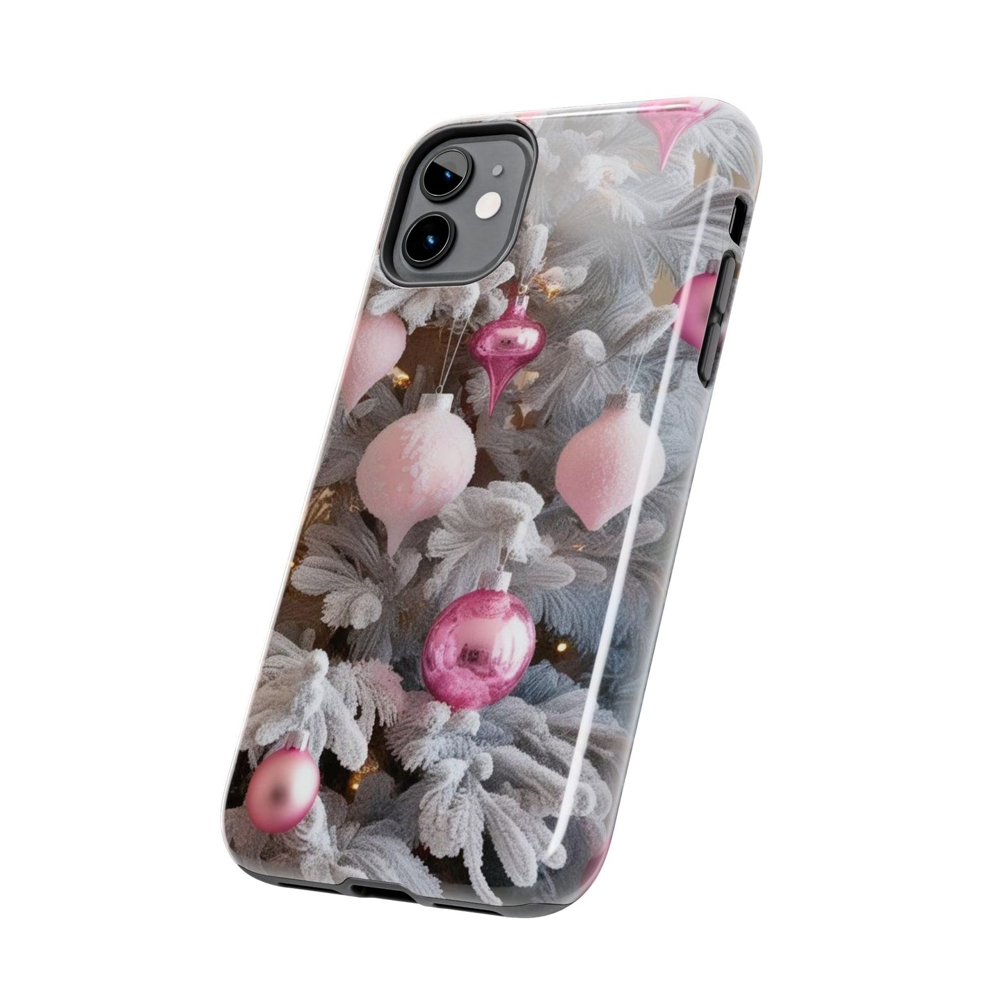 Pink Christmas iPhone 16 Case, Christmas iPhone Cover, Festive Holiday Accessory, Cute Xmas Phone Protector, Winter Santa Tech