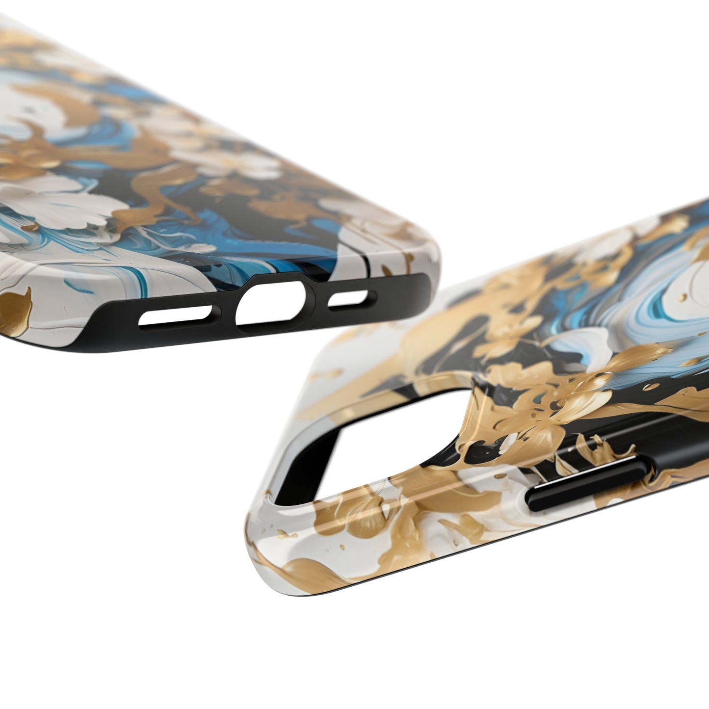 Blue & gold abstract Tough Phone Cases iPhone accessories