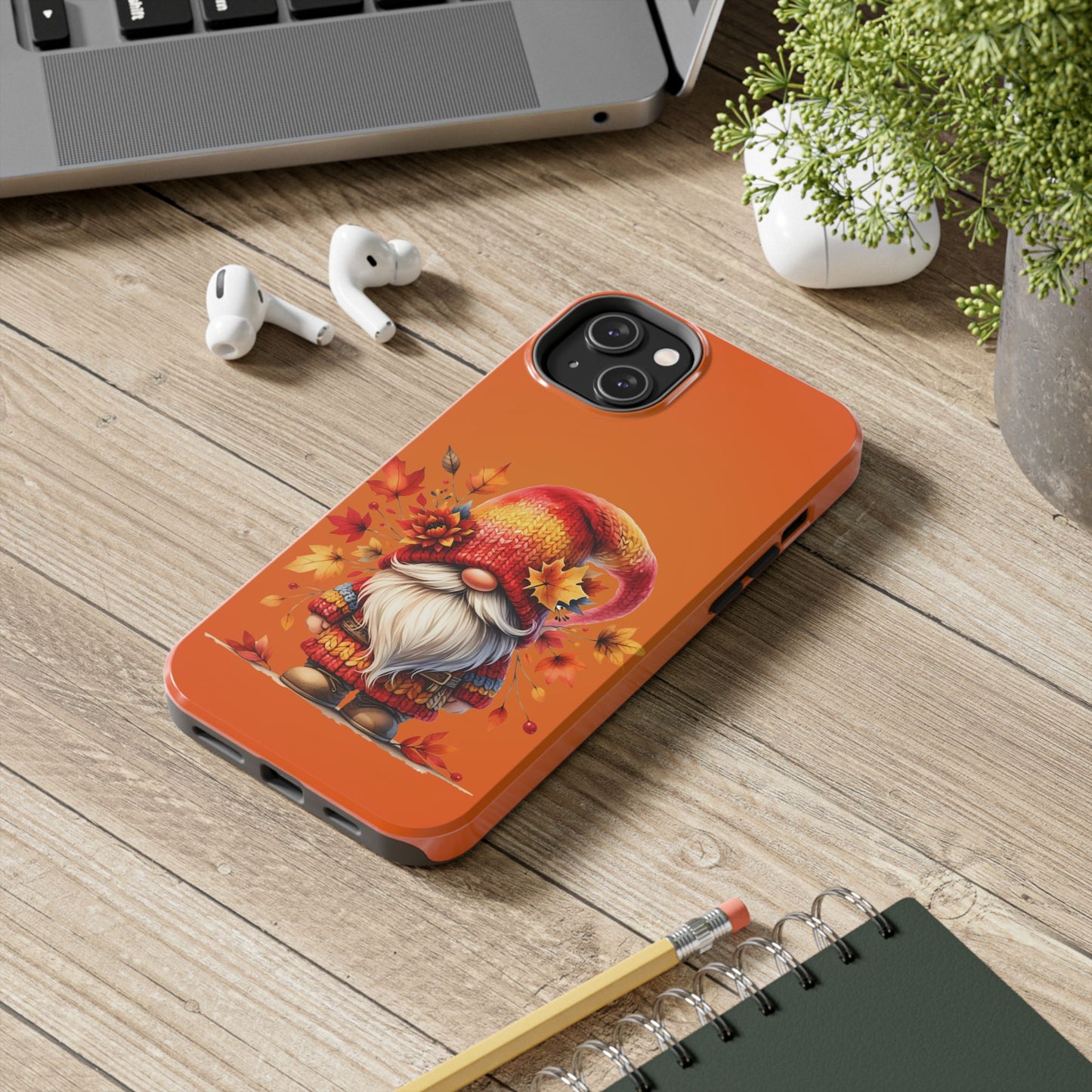 Cute fall Gnome, fall iPhone Cover, Festive Holiday Accessory, Cute fall Phone Protector, seasonal Tech