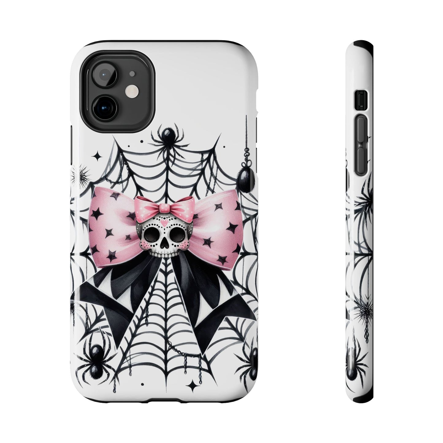 Skull & Bows Halloween themed iPhone case Models 11-15