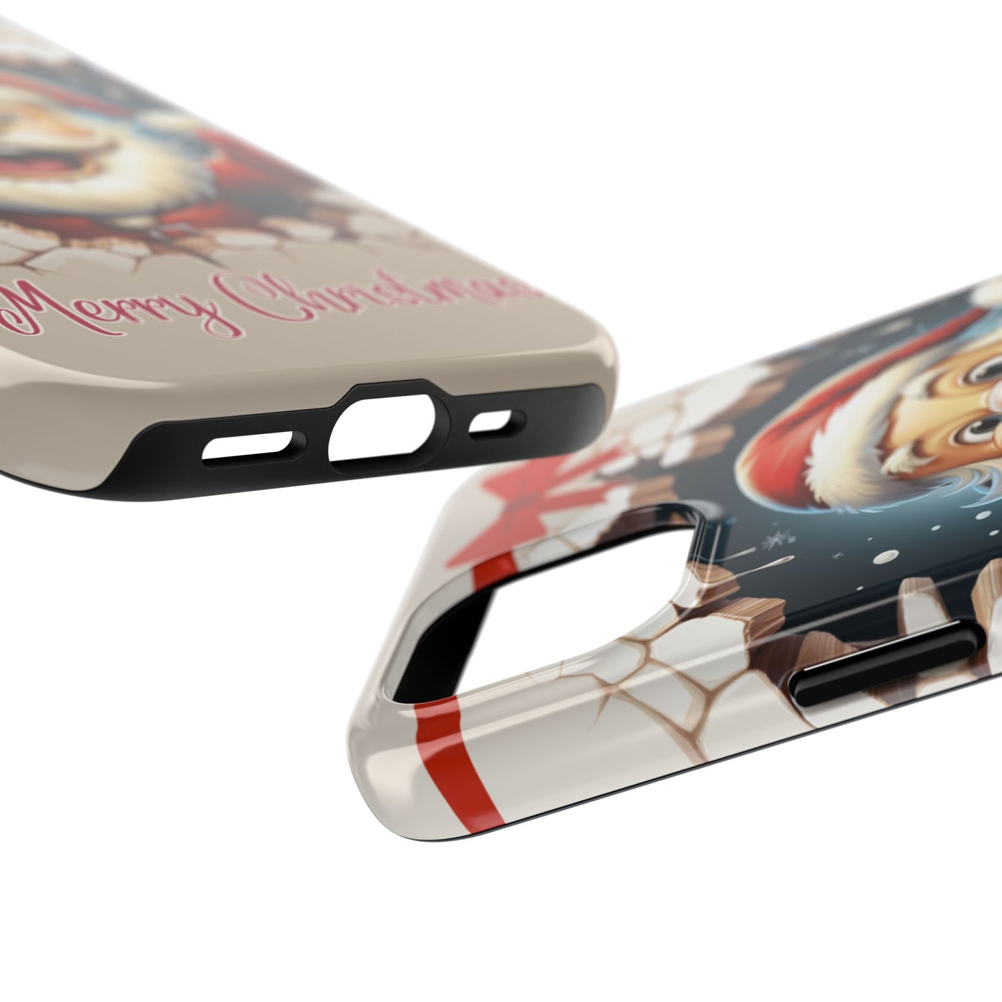 Cartoon Christmas Santa iPhone case. Compatible with iPhone models 11-16 including all mini, plus, pro & pro max. Custom phone case for smartphones. design for Girls, Woman