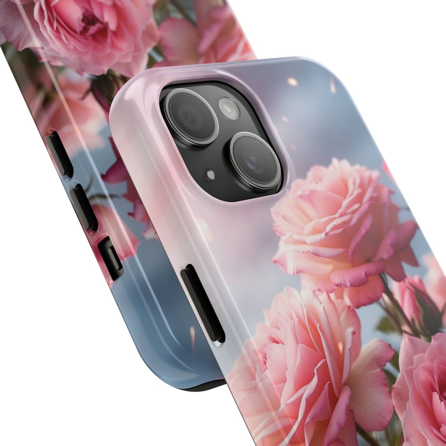 pink roses, floral iPhone Cover, flower Accessory, Cute Phone Protector, seasonal Tech