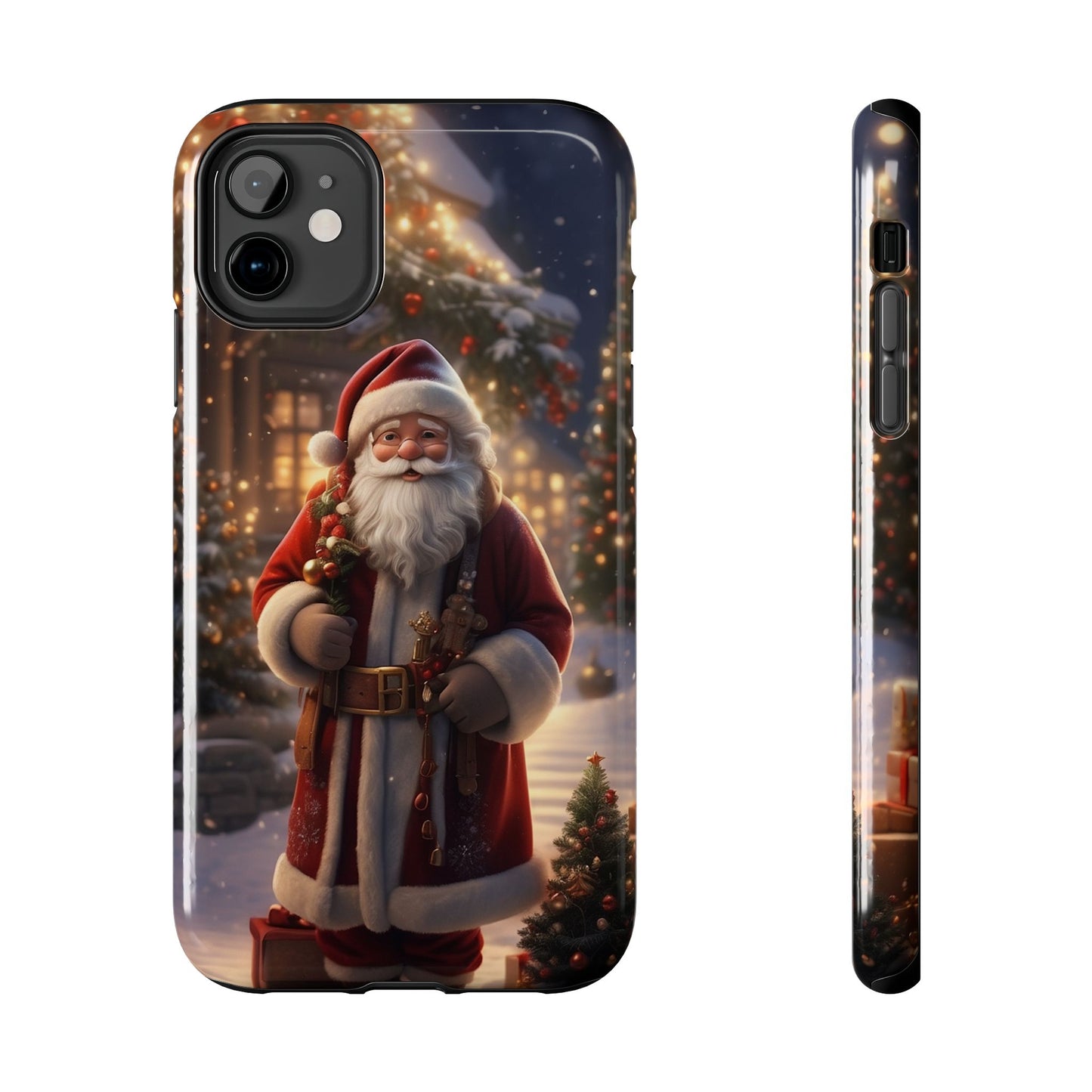 Vintage Christmas Santa iPhone case. Compatible with iPhone models 11-15 including all mini, plus, pro & pro max. Custom phone case for smartphones. design for Girls, Woman