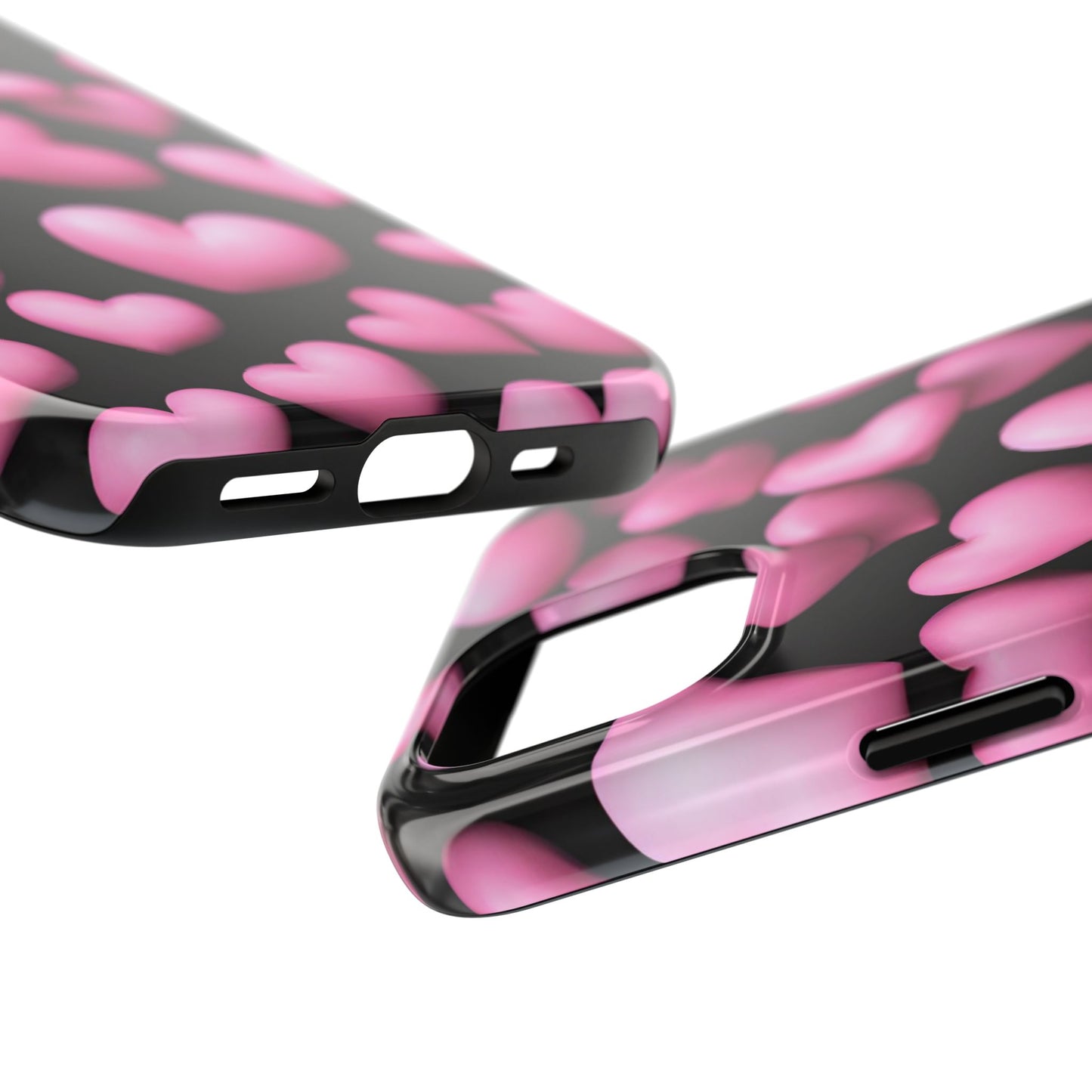 Pink bubble hearts-Valentines day iPhone case- Romantic & stylish design