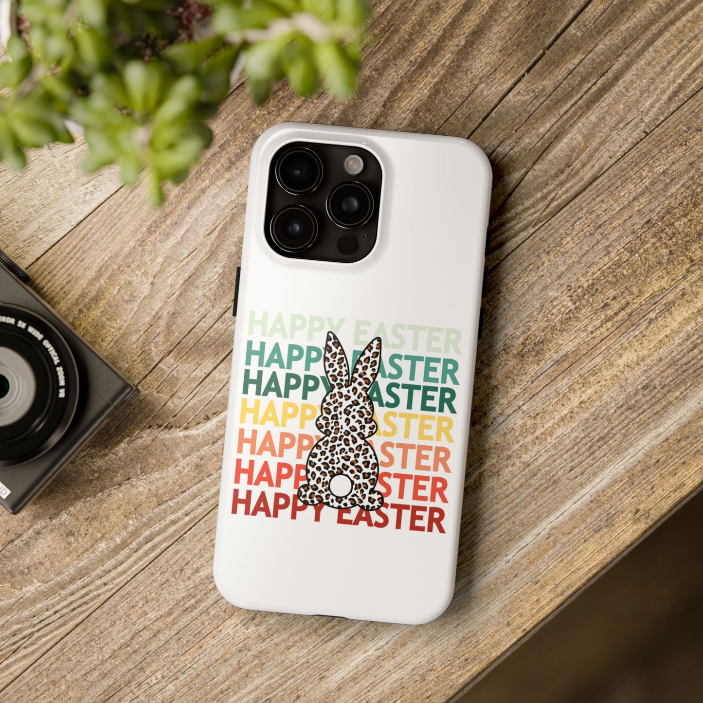 Happy Easter leopard print Spring Phone Case iPhone compatible