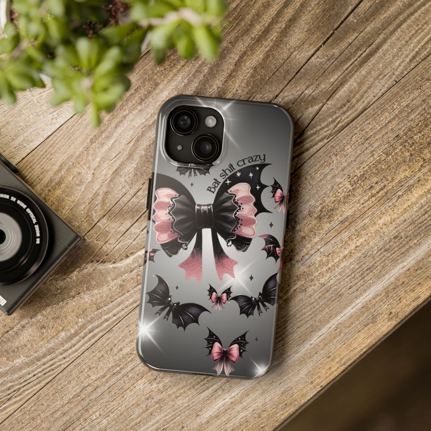 Bats & Bows Halloween themed iPhone case Models 11-15