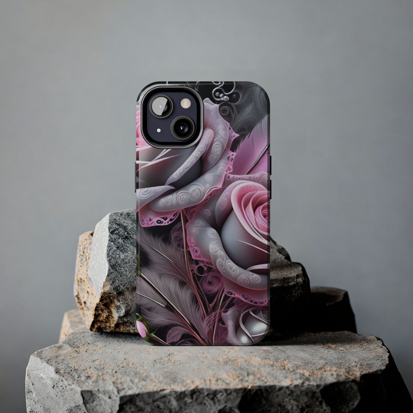 Tattoo rose, floral iPhone Cover, flower Accessory, Cute Phone Protector, seasonal Tech