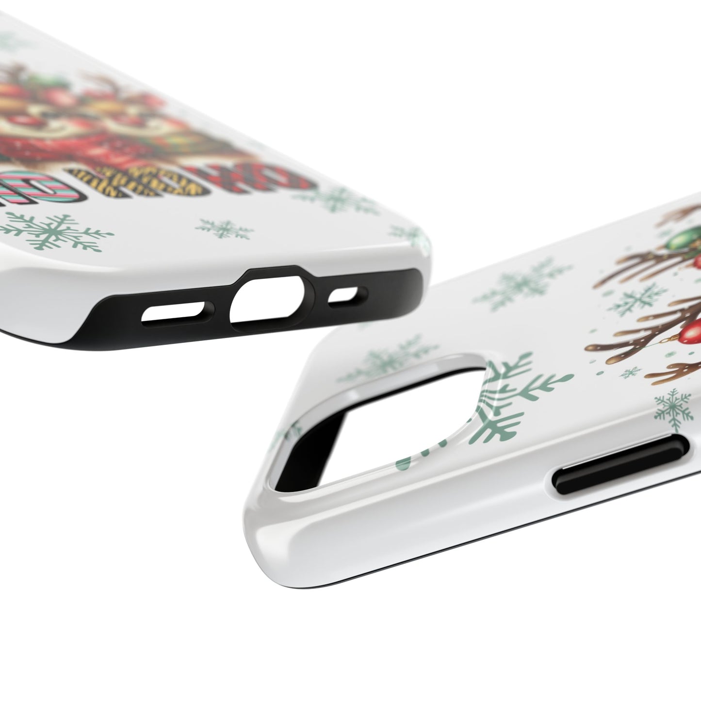 Festive reindeer Christmas iPhone 16 Case, Christmas iPhone Cover, Festive Holiday Accessory, Cute Xmas Phone Protector, Winter Santa Tech